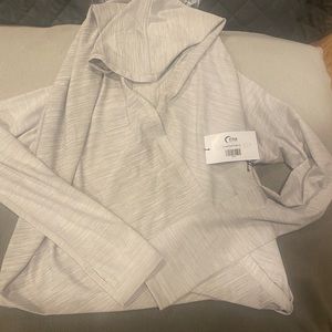 NWTIB Zyia Cream Yoga shawl w/hood